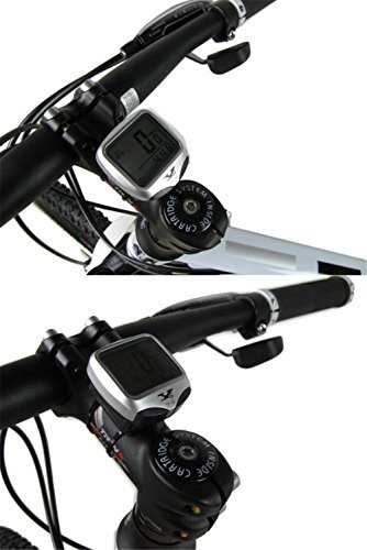 Boriyuan 1pcs New Digital LCD Display Multifunction Road Bike Mountain Bike MTB Waterproof Stopwatch Bycicle Computer Odometer Cycling Speedometer Cyclometers Code Table with Backlight