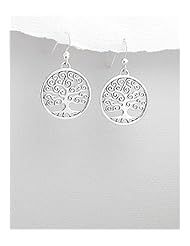 Tree Earrings In 92.5 Sterling Silver