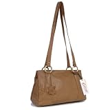 Everest Tan Leather City Shoulder Bag