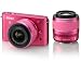 Nikon 1 J2 10.1 MP HD Digital Camera with 10-30mm and 30-110mm VR Lenses (Pink)
