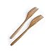 Miraclekoo Natural Chestnut Wooden Fork,7.5 Inch,2 Pcs