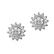 14K White Gold Diamond Earring Jackets - 0.50 Ct.