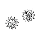 14K White Gold Diamond Earring Jackets - 0.50 Ct.