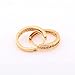 GULICX Women Girls Hoop Earrings Gold Tone Round Zircon Pave Setting Diameter 23mm