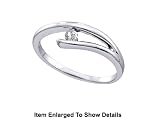 Stunning Solid Gold Petite Diamond Promise Ring