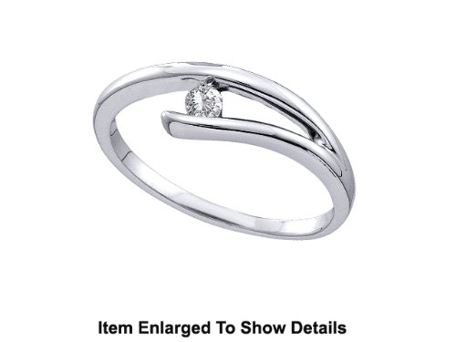 Stunning Solid Gold Petite Diamond Promise Ring
