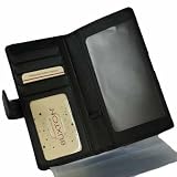 BUTTER SOFT BLACK COWHIDE CHECKBOOK KEEPER WALLET