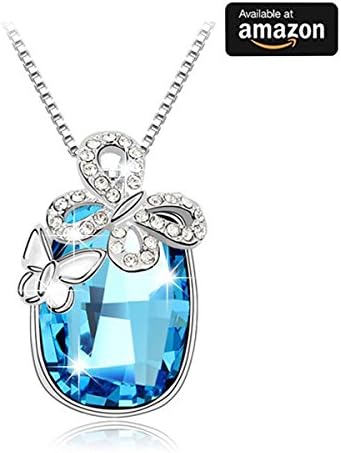 "Butterfly Charm "Pendant Swarovski Crystal Elements Pendant Necklace for Women Fashion Jewelry