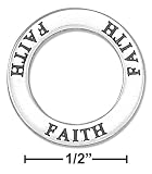 41CW5zFVY0L. SL160  STERLING SILVER FAITH AFFIRMATION BAND PENDANT