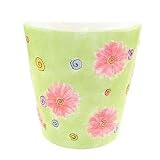 Flower Power - Pink Daisies - Floral Bathroom Waste Basket/Trash Can