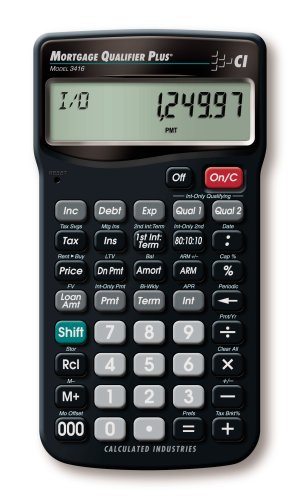 Calculated Industries 3416 Mortgage Qualifier Plus Residential Mortgage Finance Calculator