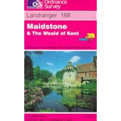 Landranger Maps: Maidstone and the Weald of Kent Sheet 188 (OS Landranger Map Series)