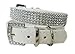 Bella's Swarovski Clear Crystal Luxury Leather Rhinestone Dog Collar, White - Medium 15"