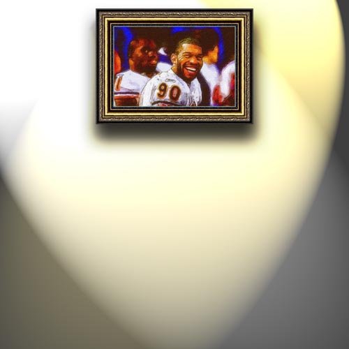 Completely Handpainted American Football Sport Painting, Custom Order FL2676, Oil on Canvas, with Option to Paint Jerry, Brett & Co. from Any Other Favorite Photograph or Picture, Unframed, Size 18'' x 27