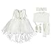 Bebetto Baby Girl's Christening Baptism Embroidered Dress Gown 5 Piece Set