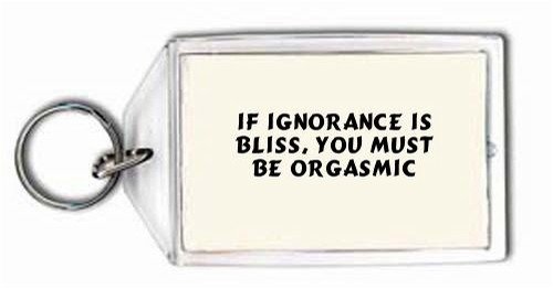 If ignorance is bliss, you must be orgasmic Keychain
