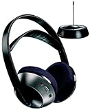 Philips SBCHC 8440 Funk-Kopfhörer mit Ladestation (wiederaufladbar, selbsteinstellendes Kopfband, Double PLL)  schwarz