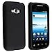 LG Optimus Elite LS696 Cell Phone Solid Black Silicon Skin Case