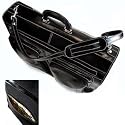 Floto Venezia Black Leather Garment Bag Suitcase