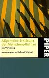 Allgemeine Erkl&auml;rung der Menschenpflichten: Ein Vorschlag - 