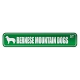 BERNESE MOUNTAIN DOGS ST STREET SIGN DOG