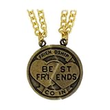 Best Friends 2-piece Break Apart Gold Tone Coin with Hearts and Two 20