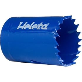 1-3 8 Bi-Metal Hole Saw (HSS-M42 Steel) - Used for Iron, Non-Ferrous Metals, Alloy Steel, Stainless... by Heleta