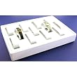 12 Slots Watch Display Tray White Leather Showcase Unit