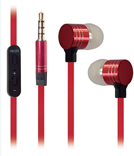 PRIZEWELL High Quality In-ear 3.5mm Handsfree Noise Isolation Stereo earphones-Red