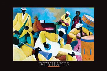 Cover image : Jammin' Delight, Musician Art Poster Print by Ivey Hayes, 36x24