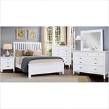 Bundle-63 Twilight Snow White Slat Bed Bedroom Set Size: Queen