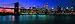 Panoramic Wall Decals - New York City Skyline with the Brooklyn Bridge 1 (4 foot wide Removable Graphic)