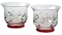 Pfaltzgraff Winterberry Hand-Painted Glass Hurricane Candle Holders, Set of 3