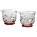 Pfaltzgraff Winterberry Hand-Painted Glass Hurricane Candle Holders, Set of 3