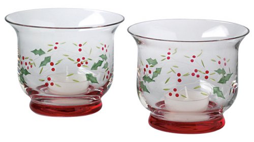 Pfaltzgraff Winterberry Hand-Painted Glass of 3