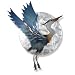 Moonlight Heron Metal Wall Sculpture
