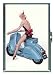 Vespa Pin Up Retro Sexy ID Holder Cigarette Case or Wallet: Made in USA