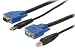 6ft USB & Vga 2-in-1 KVM Switch Cable Pc/mac To USB KVM