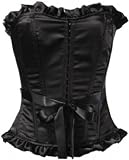 Hell Bunny - corset sans bretelles - satin noir - style gothique
