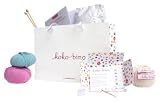 Review Kokobino  / Kokobino - Knit Your Own - Character Hat with Strip Top, Knitting Kit: Raspberry Ruffle 0-12m EFM1011