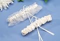 Darice VL5866, Plain Sheer Accent Adjust Garter with Toss Away, Cream
