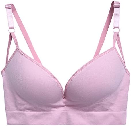 Cnhw Women's Ultra Soft Comfortable Breathable Seamless Thicking Cup Push Up Bra Pink 65/30C