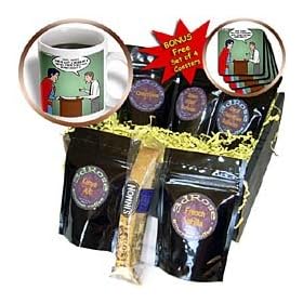Rich Diesslins Funny Out to Lunch Cartoons - Regular 8 Hotel vs. Super 8 Hotel - Coffee Gift Baskets - Coffee Gift Basket