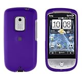 New Purple Rubber Texture Htc Hero Sprint CDMA Snap on Cell Phone Case