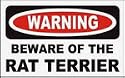 BEWARE OF THE RAT TERRIER Decals / Stickers * Pack of 10