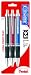 Pentel Client Retractable Ballpoint Pen, Assorted Barrel Colors,  Black Ink, Medium Point, 3 Pack (BK910BP3M)