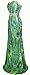 ANGEL FASHIONS Women's Chiffon Strapless Rhinestone Peacock Painting Prom Dresses