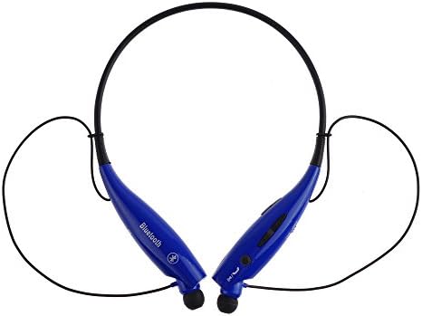 AXIONG Universal Hv-800 Wireless Music A2dp Stereo Bluetooth Headset Universal Vibration Neckband Style Headset Earphone Headphone for Cellphones Enabled Bluetooth (Black+Blue, HBS-800)