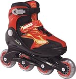 Compy 2.0 Black/Red Flames Childrens Recreational Inline Skate L