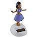 Set of 4 Hawaiian ALOLA Dancing Hula Girl 1 Blue 1 Pink 1 Yellow 1 Purple Solar Toy